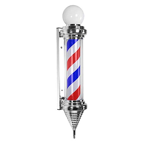 ZYLL Poste de BarberoLED Barber Pole Pequeño Aplique de Pared Impermeable Palacio luz salón peluquería lámpara de Pared led Rotación salón de Belleza Logo luz