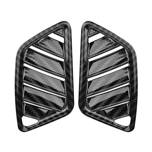 2 Uds Cubierta De Salida De Ventilación Superior Interior De Coche De Fibra De Carbono Plateada Para Mitsubishi Eclipse Cross 2017 2018 Accesorios De Coche Decoración coche ( Color : Fibra de carbon )