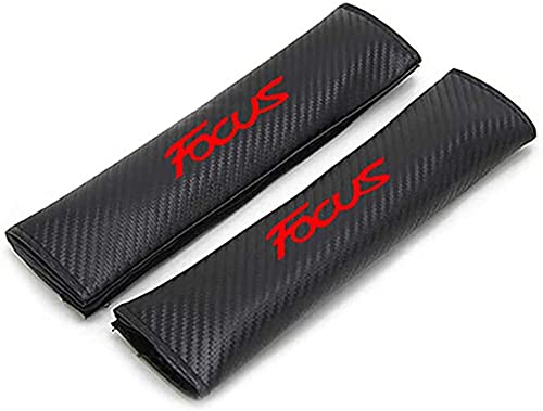 2Pcs Fibras ​Carbono Coche Seguridad Cinturón Hombreras Cubierta Almohadillas para Ford FOCUS Todos Los Modelos, Cómodo Respirable Proteger Hombro Cuello Interior Estilo Accesorios