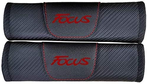 2Pcs Fibras ​Carbono Coche Seguridad Cinturón Hombreras Cubierta Almohadillas para Ford Focus Todos Los Modelos, Cómodo Respirable Proteger Hombro Cuello Interior Estilo Accesorios