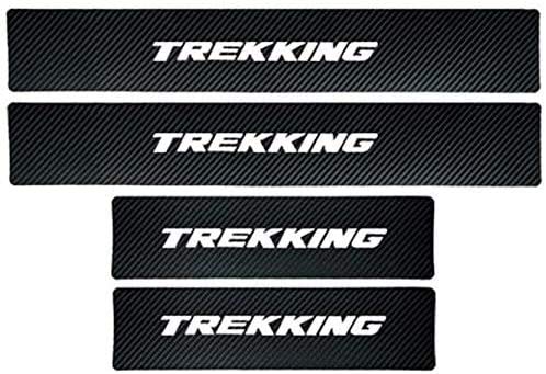 4 Piezas de alféizares de Puerta de Fibra de Carbon Coche para Fiat Qubo Argo 500l Panda 500x Trekking, Puerta Antideslizante Antiarañazos Placa Sticker Accesorios