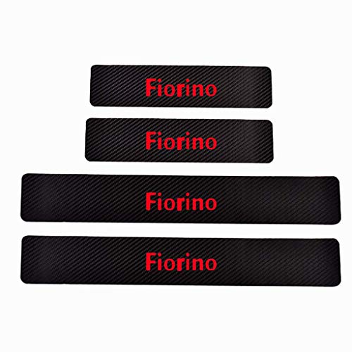 4pcs for Fiat Fiorino Todos los modelos de fibra de carbono de piel de puerta de coche del travesaño de la placa del desgaste, protector Kick Pedal Umbral Bar Etiqueta Decoración Styling accesorios Hs