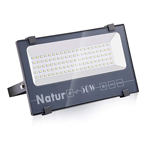 50W LED Foco Exterior de alto brillo,5000LM Impermeable IP66 Proyector Foco LED, Iluminación de Seguridad, 6000K Blanco Frío para Pared,Patio, Camino, Jardín [Clase de eficiencia energética A++]