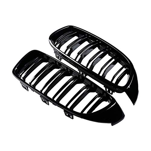 Accesorios para el cuerpo Parrillas de radiador para VW para Golf MK6 Parachoques delanteros Faros Rejilla Parrilla Banda de malla Luces antiniebla Lámpara Parrilla Cubierta de rejilla ABS Negro 2 pie