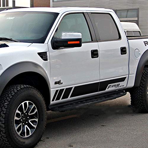 Adecuado para Ford RANGER Raptor F150 F250 F350 F450 F550 F650 Pickup un par de pegatinas de doble cara para decorar piezas de automóvil (nombre del color: negro)