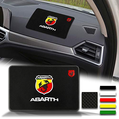 Alfombrilla antideslizante con logotipo para coche, soporte para teléfono, alfombrilla antideslizante, alfombrilla antideslizante para FIAT ABARTH 500 500L 124 Spider Coupe Panda Doblo Qubo