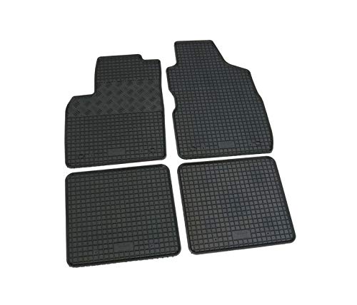 Alfombrillas de goma negra para coche VD564 para todo tipo de clima, inodoras, juego de 4 piezas, compatible con Fiat Panda 2 tipo 169 2003 2004 2005 206 2007 2008 2009 2010 2011 2012