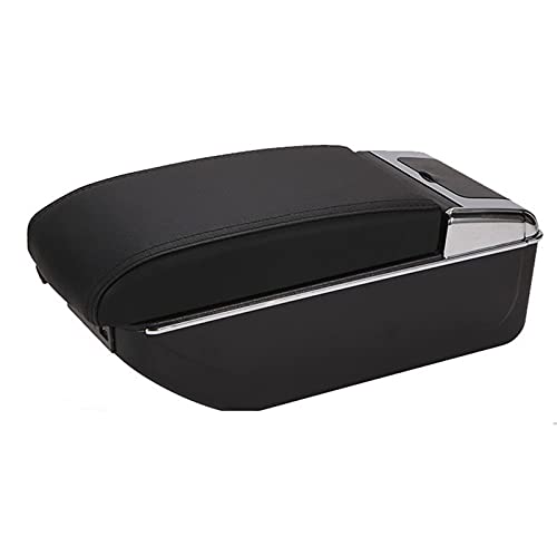 Apoyabrazos para coche Para F-or-d Para F-iesta Caja De Reposabrazos Piezas Interiores Piezas Especiales De Actualización Caja Almacenamiento Central Reposabrazos Coche ( Color : B2 Black line 3USB )