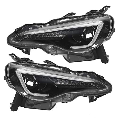 aqxreight - Faros delanteros LED, Proyector LED Montaje dinámico de faros delanteros de coche con haz doble para FR-S 2012-2020 LHD