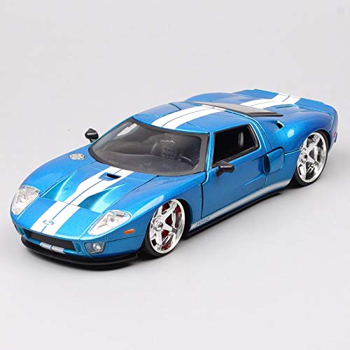 Auto modelo Niños 1/24 Escala Ford Gt 2005 Supercar Sport Race Car Diecast Model Car Toy Metal Regalos Miniaturas De Regalo Colección Para Adultos