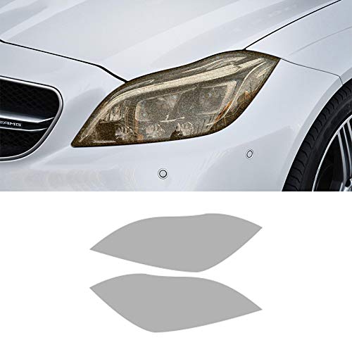 AutOcean Película De Faro De Coche Transparente Negro TPU Pegatina para Mercedes Benz CLS Clase W218 C218 C257 Cls350 Amg