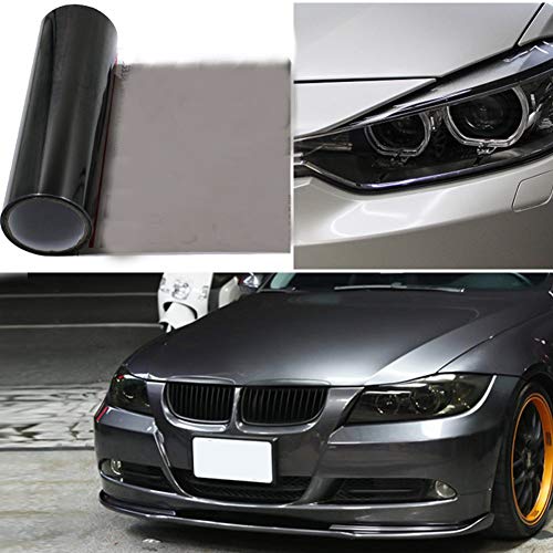 BELEY - 2 Adhesivos de Vinilo para Faros Delanteros de Coche DE 30,5 x 122 cm, Impermeables, 90% DE transmitancia (Negro)