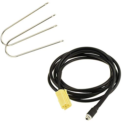 Cable AUX Compatible para Fiat Grande Punto Panda Croma Lancia Musa Y Alfa con Autoradio Blaupunkt Mini ISO Jack Hembra 3.5mm con Kit de Extracción