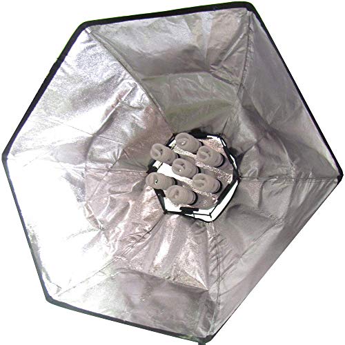 Cablematic - Foco de luz continua hexagonal de 455W con softbox