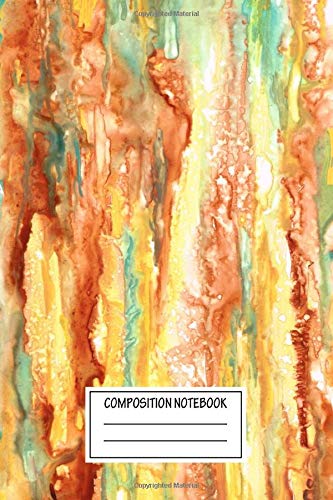 Composition Notebook: Paintings Patina Watercolor Paintings Wide Ruled Note Book, Diary, Planner, Journal for Writing