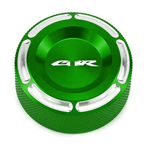 Depósito Líquido Delantero Para Hon-da CBR1000RR/ABS/Repsol 2008-2015 Líquido De Filtro De Motocicleta Cilindro Maestro De Freno Trasero Tapa De Depósito De Aceite Tapa ( Color : Verde , Size : LOGO )