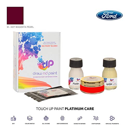 DrawndPaint for/Ford Australia Fiesta/Hot Magenta Pearl - M/Touch-UP Sistema DE Pintura Coincidencia EXACTA/Platinum Care