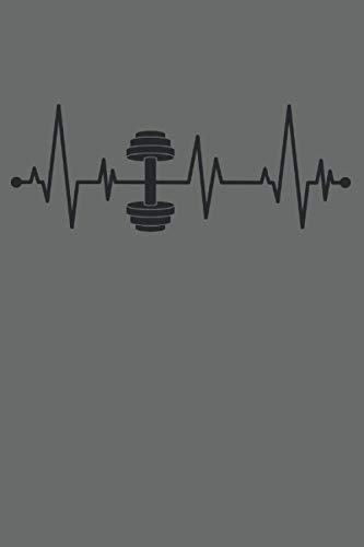 Dumbbell Dumbbell Heartbeat ECG Fitness Home Gym Workout: NOTEBOOK - Funny Heartbeat Dumbbell Fitness Design - A5 (6x9) - 120 pages - SKETCH BLANK - ... birthday, thought, idea, training plan