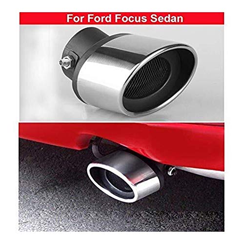 Duradera punta de la cola de escape de tubo, escape del silenciador del tubo de escape Consejo for Ford Focus Sedan 2010 2011 2012 2013 2014 2015 2016 2017 2018 2019 Antifouling impermeable fácil de l