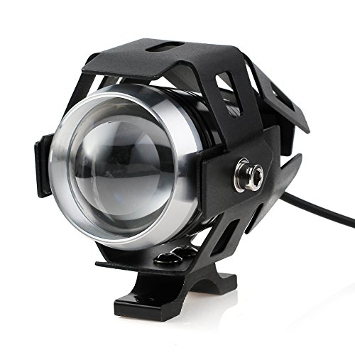 Faros Auxiliares para Moto Focos Delanteros 1 Pieza 15W U5 LED Faros Antiniebla Bombilla Impermeable 3000LM para 12V-80V Motocicletas Bicicletas Automóviles-Negro