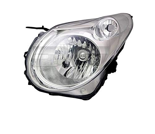 Faros VP1546L faro izquierdo faro lado conductor montaje proyector luz delantera coche lámpara cromo LHD compatible con Suzuki Alto 5 2009 2010 2011 2012 2013 2014-