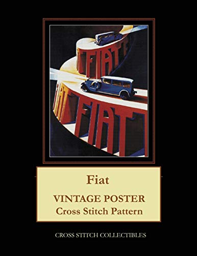 Fiat: Vintage Poster Cross Stitch Pattern