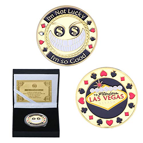 Fichas,Póker,Casino,Monedas Conmemorativas,Colección,Buena Suerte,Sexy,Mano de Oro,Campeón,Las Vegas,Picas,Exquisito Moneda de Decisión/B/Redondo