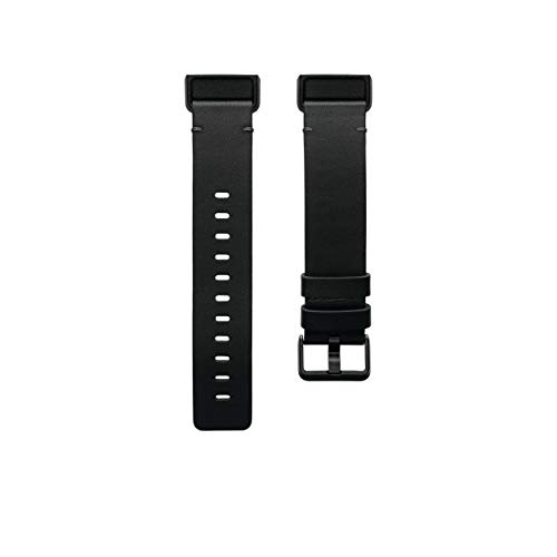 Fitbit, Black,Large Charge 4,Leather Band, Unisex-Adult