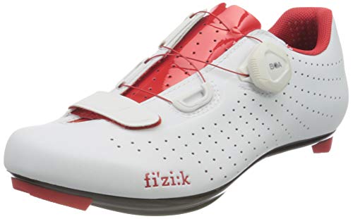 Fizik Overcurve R5, Zapatillas de Ciclismo Unisex Adulto, Unisex Adulto, TPR5OCMI2, Blanco/Rojo, 36