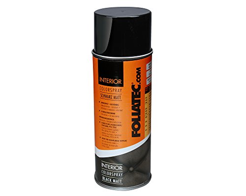 Foliatec 2002 Spray Color para Interior, Negro Mate, 400 Ml