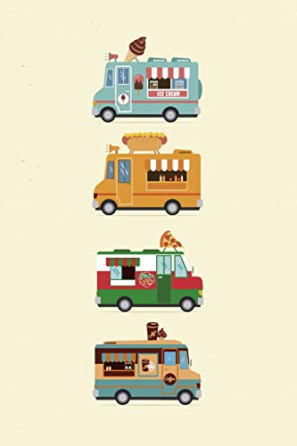 Food Trucks: Dot Grid Notebook Journal, 6x9 Inch, 120 pages [Idioma Inglés]