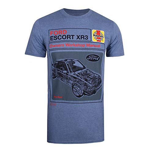 Ford Haynes X Escort Xr3 Camiseta, Heather Indigo, Pequeña para Hombre