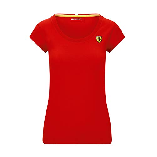 Fuel For Fans Camiseta de Manga Corta para Mujer, diseño de la Scuderia Ferrari, Color Rojo, L