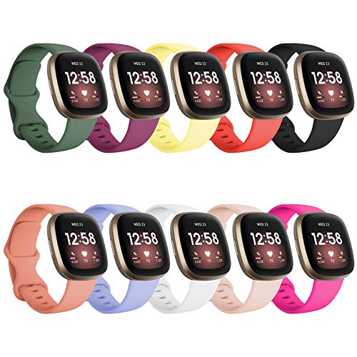 FunBand Correa Compatible con Fitbit Versa 3 / Fitbit Sense, Silicone Sport Classic Correas Blandas de Recambio Compatibles con Fitbit Versa 3 / Fitbit Sense