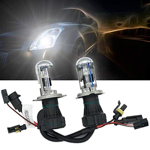 GCS Gcsheng BI-Xenon H4 HID Faro Reemplazo para la Motocicleta del automóvil Kit de xenón DC 35W 55W H4-3 H/I LO LÁMPARAS DE BI-Xenon 4300K ​​6000K White