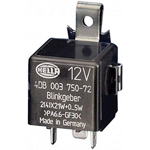 HELLA 4DB 003 750,721 Relé de intermitencia , 12V , 3polos , montaje exterior , electrónico , con soporte