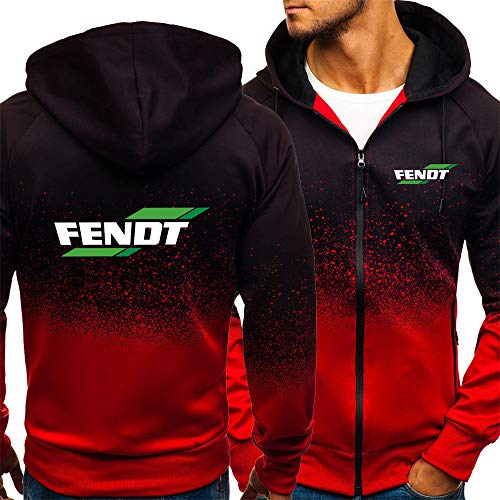 Hombres Camisa De Entrenamiento Chaqueta para FENDT Gradiente De Impresión Sweatshirt Uniforme De Béisbol Deportes De Ocio De Manga Larga Pecho Chaqueta Deportiva Juventud Regalo,Rojo,XL