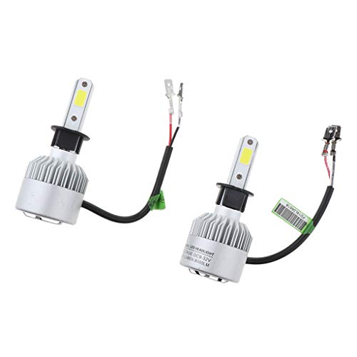 IPOTCH Paquete de 2 Bombillas para Faros Delanteros L + R 36W 8000LM Super Bright 6500K - H3