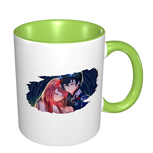 IUBBKI Darling In The Franxx Hiro Zero Two Anime 3d Pattern Tazas de café de cerámica