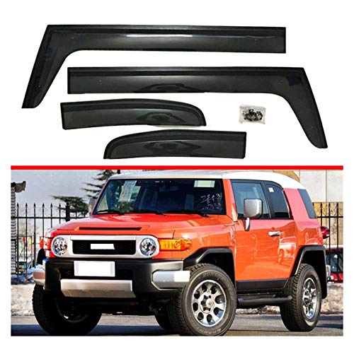 JHDS Ventanillas Viento y Lluvia para Toyota FJ Cruiser 2007-2019, Visera Exterior, Cortinas De Ventilación, Ventana, Protector De Lluvia Y Sol, Deflector 4 Piezas Coche Deflectores Viento