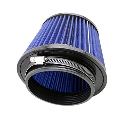 JinHongShop Filtros de Aire Universal Filtros de Aire Rendimiento Alto Flujo Filtro de Ingesta en frío Kit de inducción Deporte Power Malla Cono 115 mm JinHong (Color : Blue)