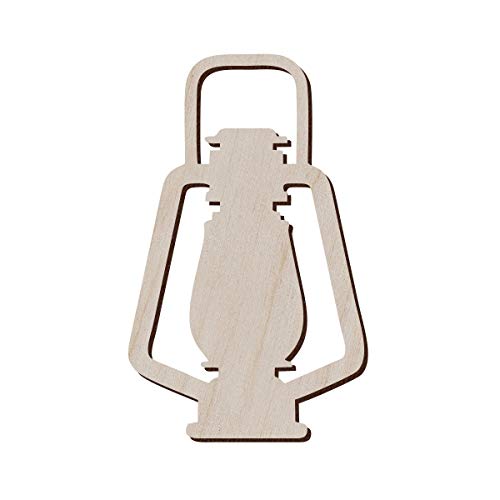 Juego de 10 farolillos de madera para manualidades y decoración – centro de farolillo – Decoración de farol – Pendientes, 7.6x12.7 cm