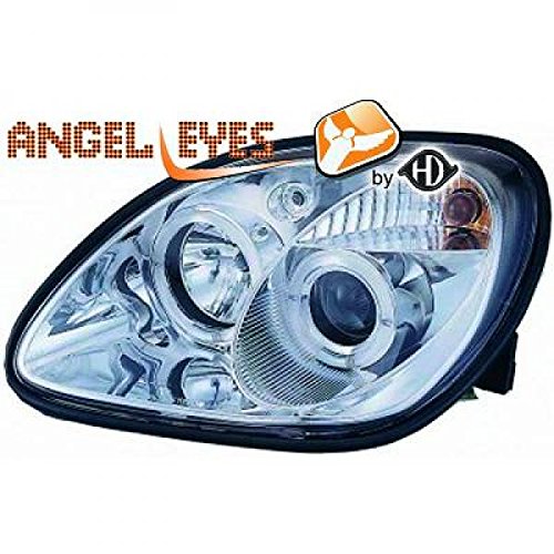 Juego de faros SLK para hombre y cristal transparente y cromo