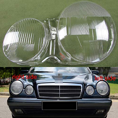 JXSMQC Para Mercedes Benz W210 E200 E240 E260 E280 1995-2003 Cubierta de Faro Carcasa Transparente Carcasa de Faro