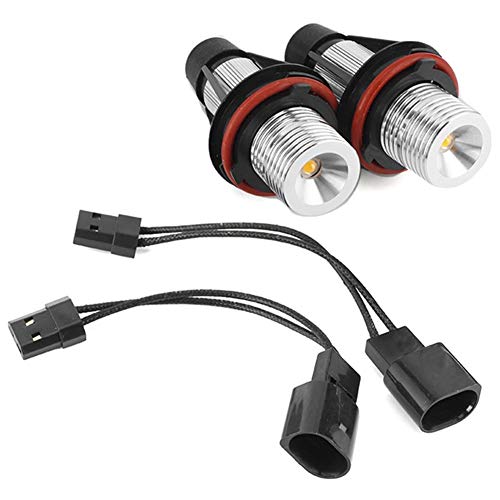 KIMISS Angel Eyes Light, 2pcs 6000K 720lm LED Light Auto Car Angel Eyes Halo Rings Lámpara apta para E39 E53 E60 E63 E64