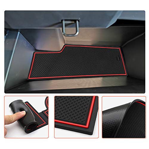 LFOTPP Ka Plus Ka+ Alfombrillas Antideslizantes de Goma, Posavasos Alfombra Apoyabrazos Coche Interior Accesorios 13 Piezas