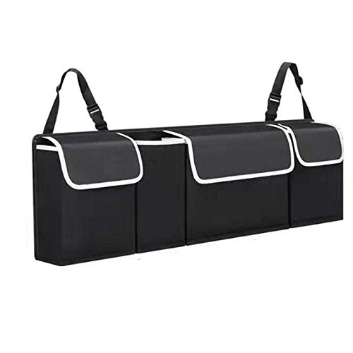 LINTONG Car Storage Organizer Suitcase Foldable Toy Food Storage Truck Cargo Container Bag Box Black Car Finishing