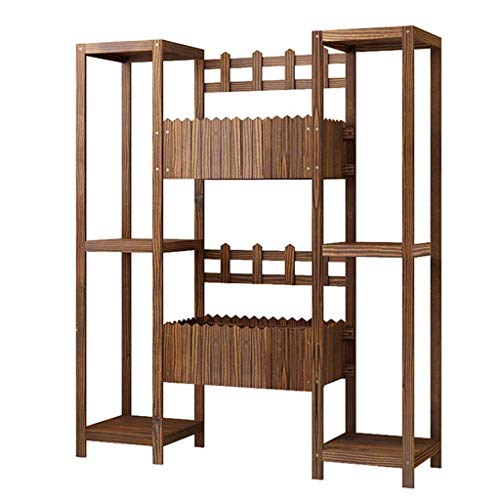 LSNLNN Soportes de Plantas, M de la Planta de la Planta Decoración de la Eta Pin Pine Multi-Capa Flower Rack Horneado de Carbono Proceso Adecuado para Balcón Jardín Eta,Alto 120 cm,Alto 120 cm