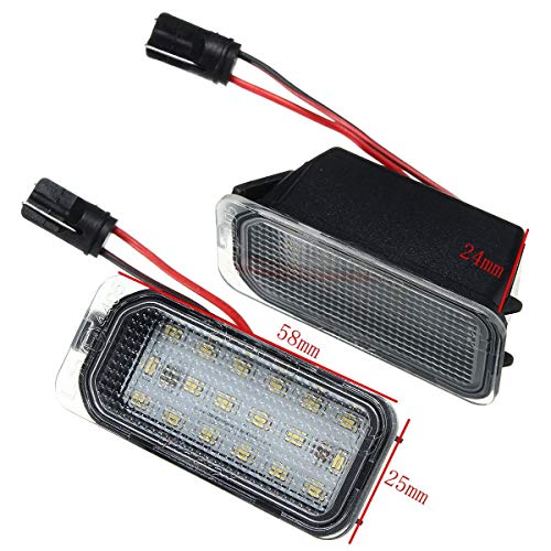 Luces De MatríCula Luz de placa de número 2x para FORD FOCUS MK II FIESTA MK VII MONDEO MK IV KUGA S-MAX 2008-2019 2