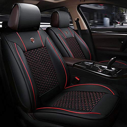 LUOLONG Universal Asiento De Cuero del Coche para Volkswagen Cubre Todos Los Modelos De Polo Tiguan Campo Passat Jetta VW Phaeton Phaeton Touareg CC, Negro